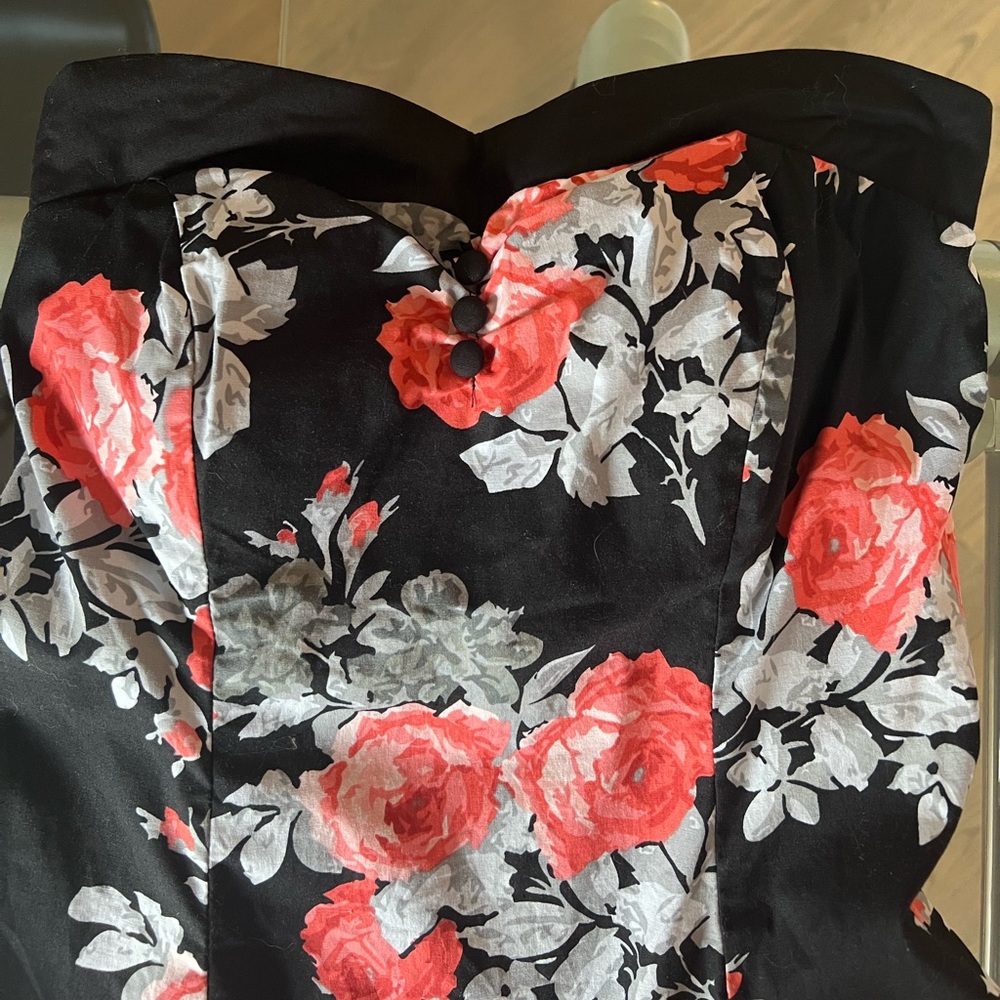 Bustier Tulle Floral Dress - Picture 4 of 7